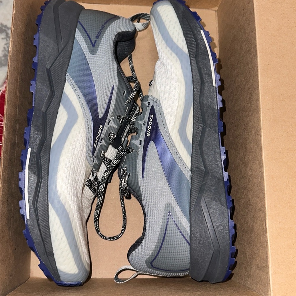 Brooks Gray and Blue Athletic Shoes